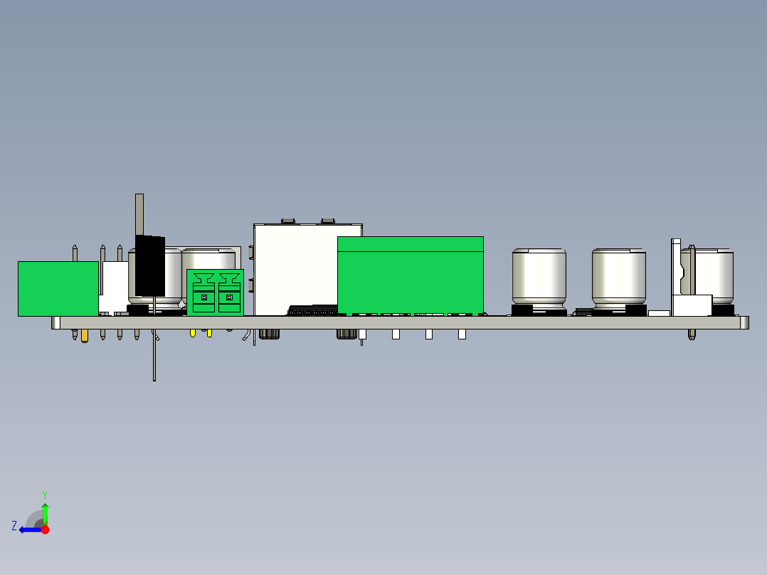 电路板smoothieboard_5xc CREO STP右视图