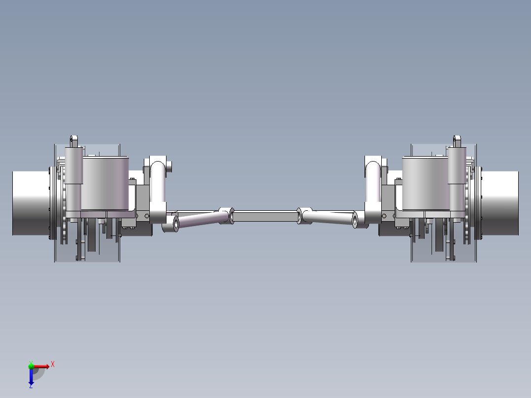 轮边电驱动桥俯视图