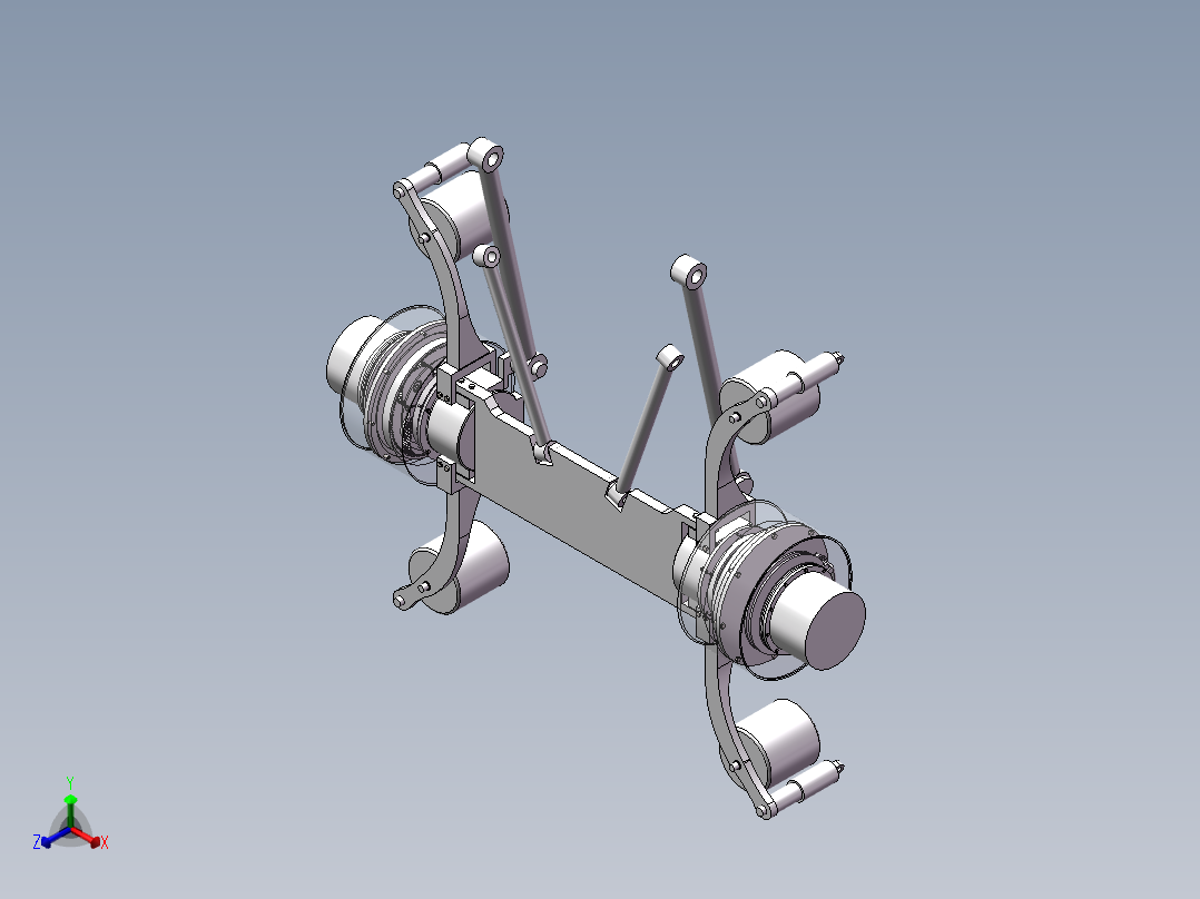 轮边电驱动桥正等轴测图