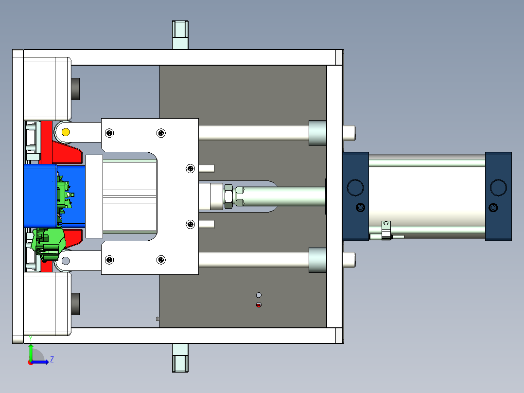 汽车门锁压合机step左视图
