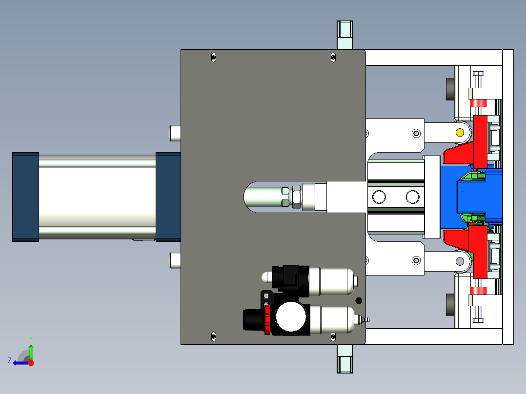 汽车门锁压合机step右视图