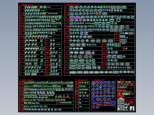办公桌平面图块