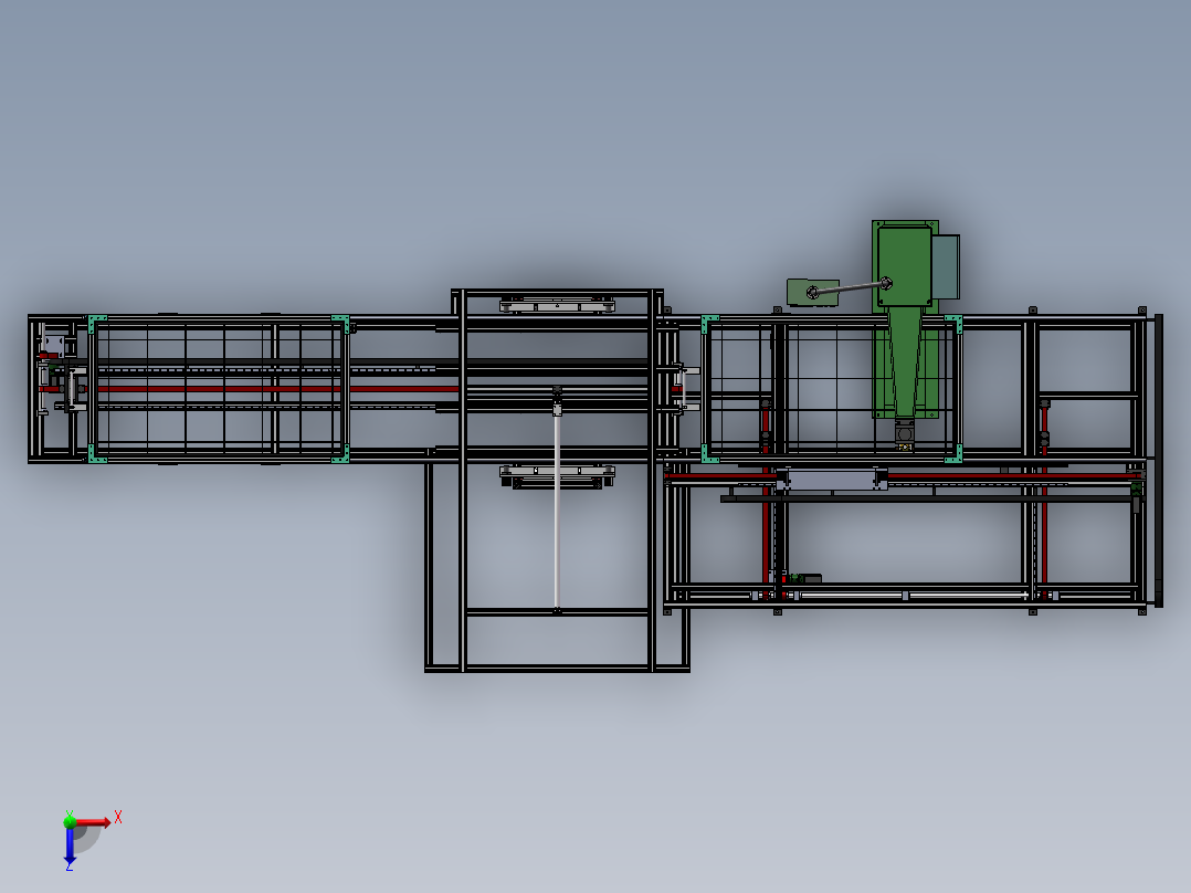 YTZH119移动排焊自动卸料专机俯视图