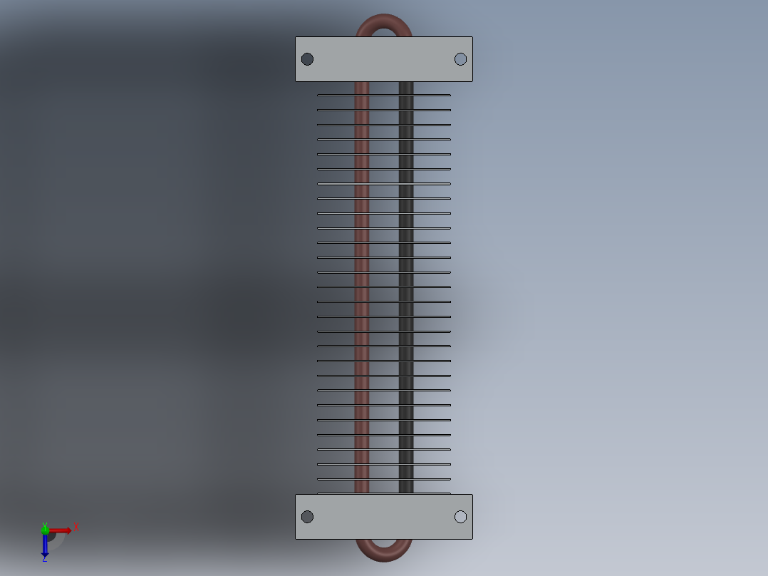 热交换器俯视图