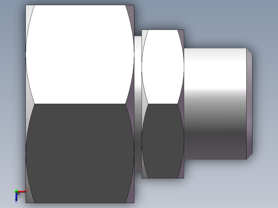 直通变径接头、2C-18-26俯视图