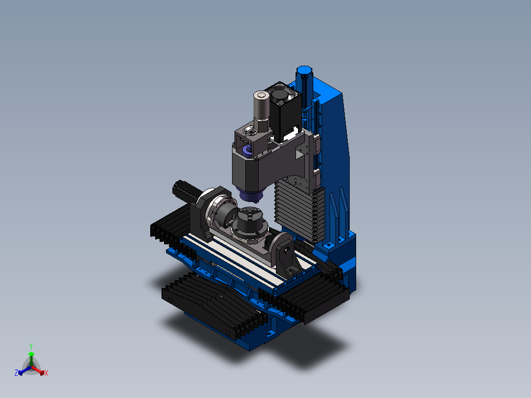 铣床、数控铣床正等轴测图