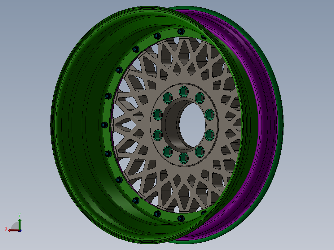 轮毂、轮胎(134)后视图