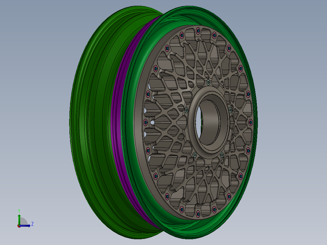 轮毂、轮胎(134)左视图