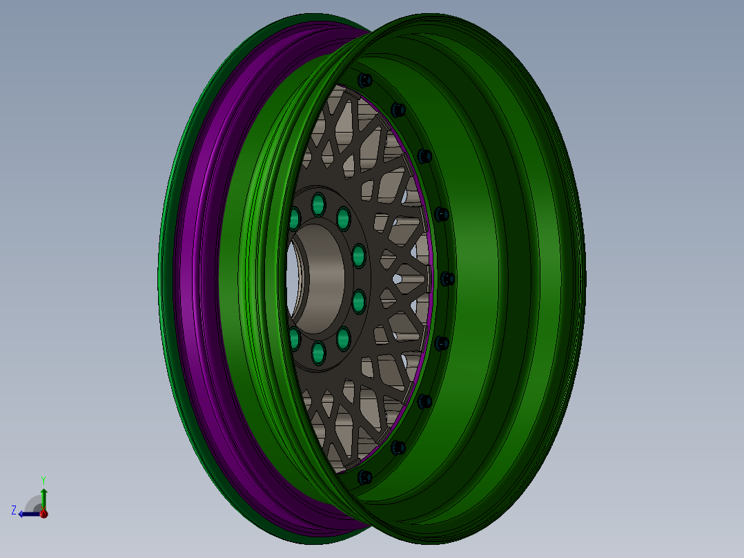 轮毂、轮胎(134)右视图