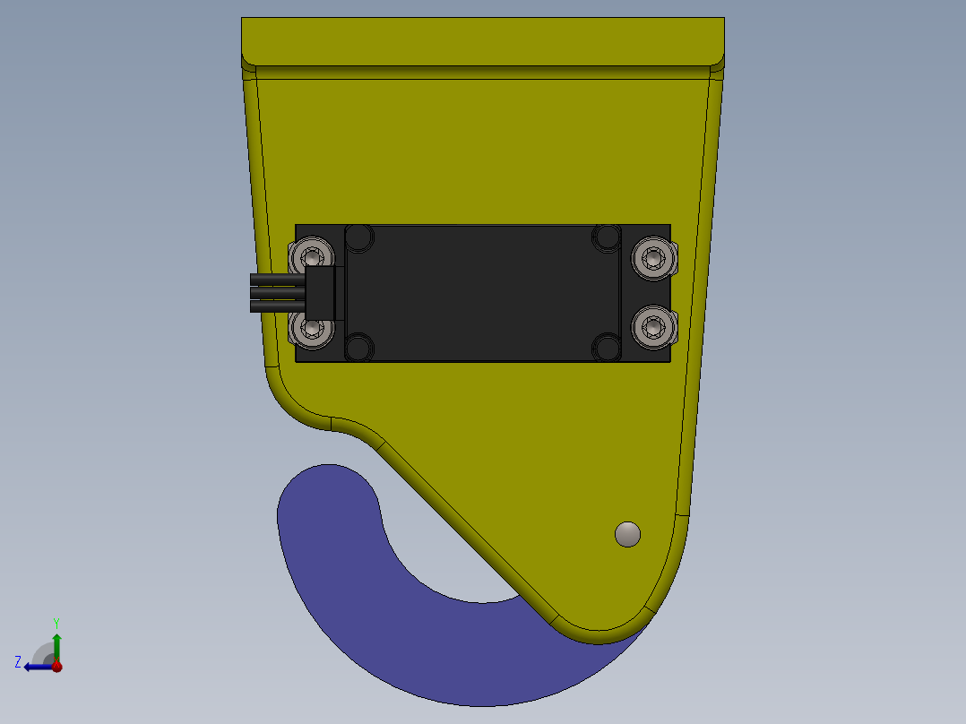 A0002777-无人机载荷释放机构 – 伺服驱动钩系统右视图