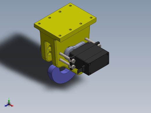 A0002777-无人机载荷释放机构 – 伺服驱动钩系统正等轴测缩略图