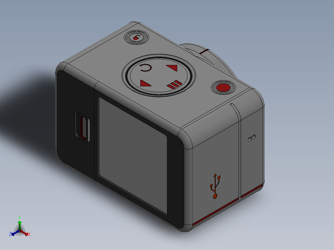 相机、摄像头(60)正等轴测图