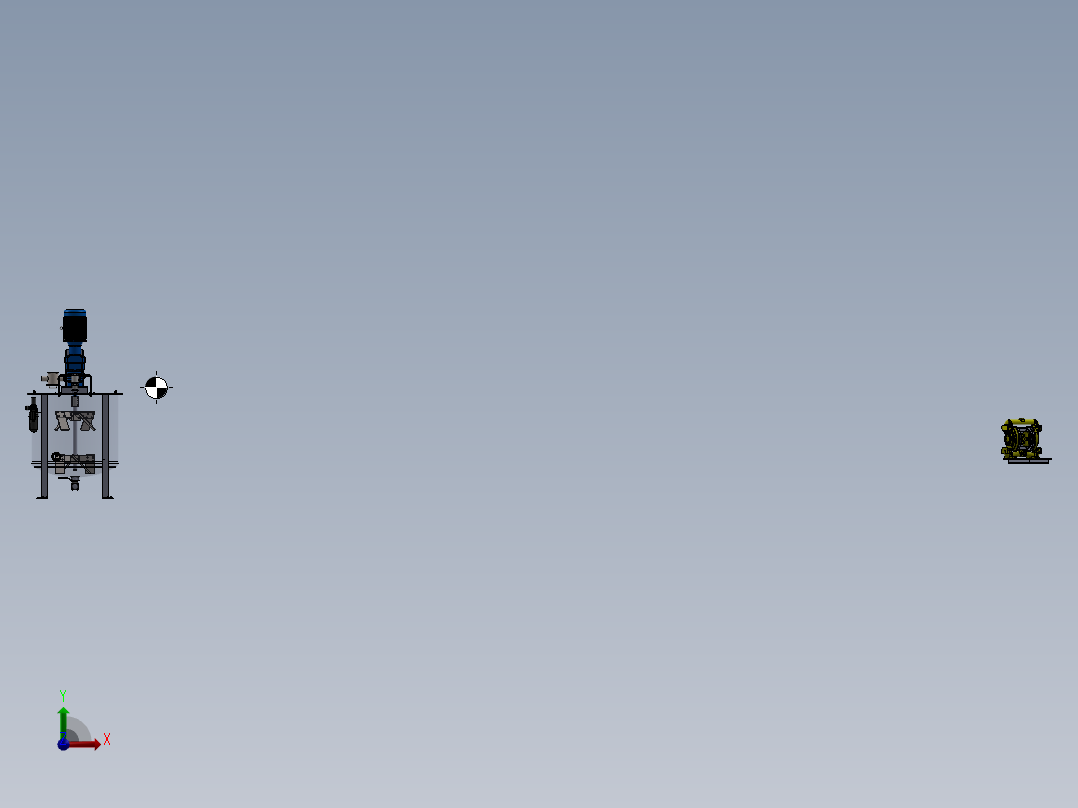 压力容积、工业搅拌罐前视图