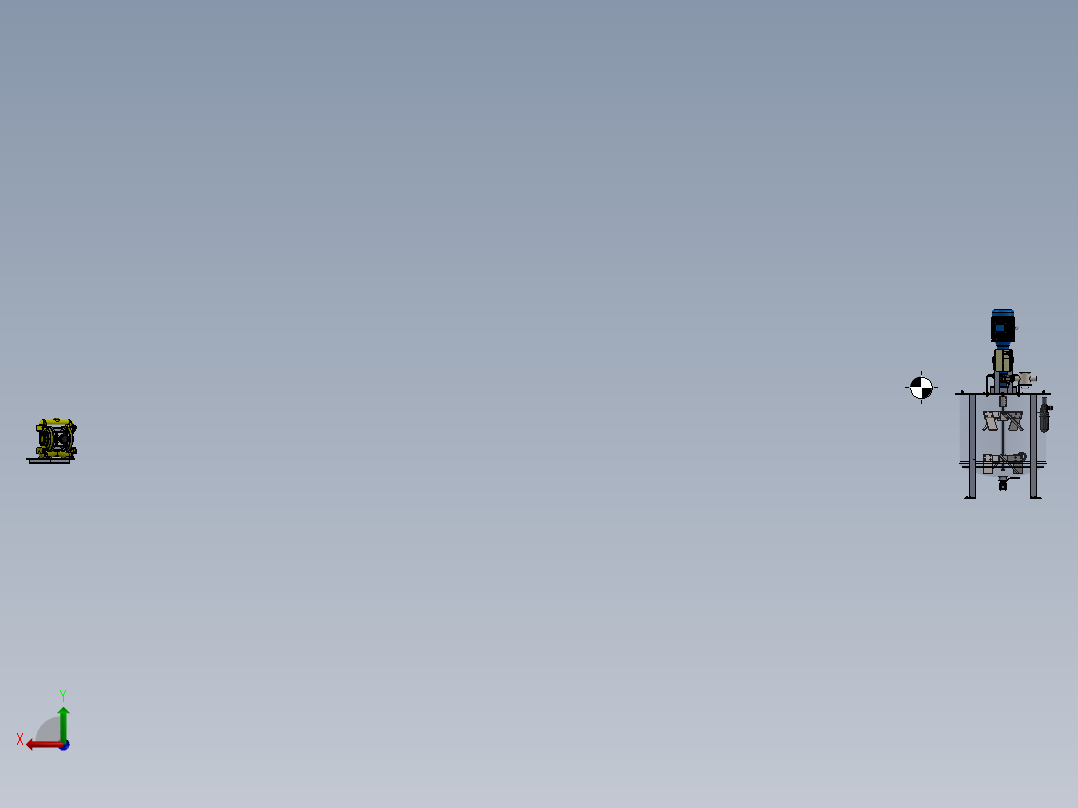 压力容积、工业搅拌罐后视图