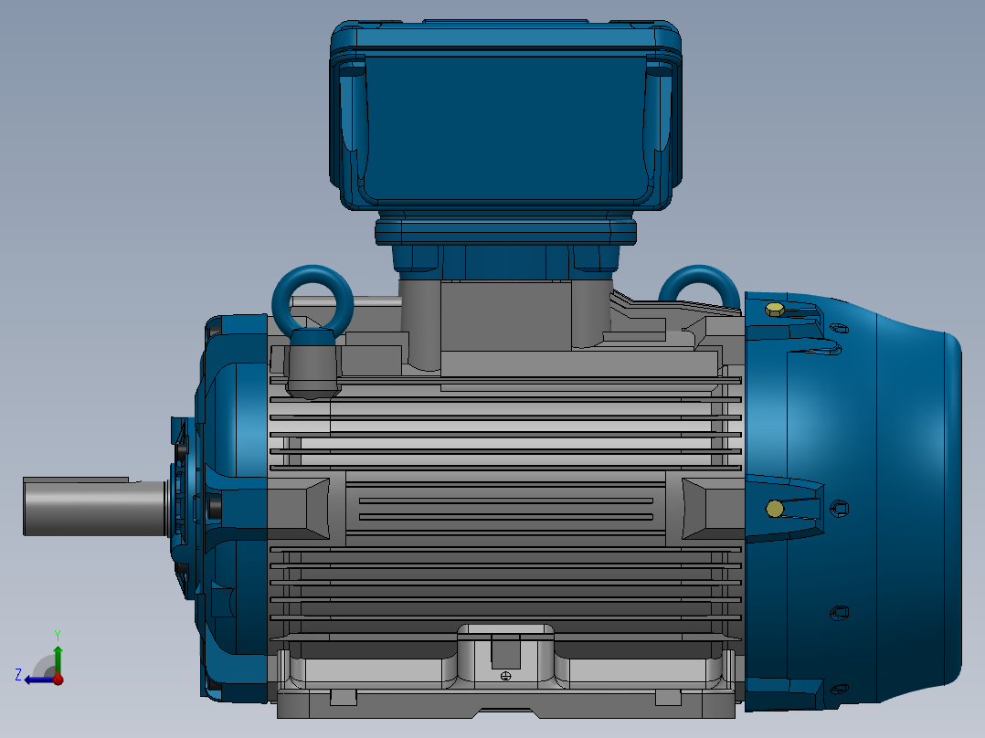 weg-160m _ L _标准连接器电机右视图