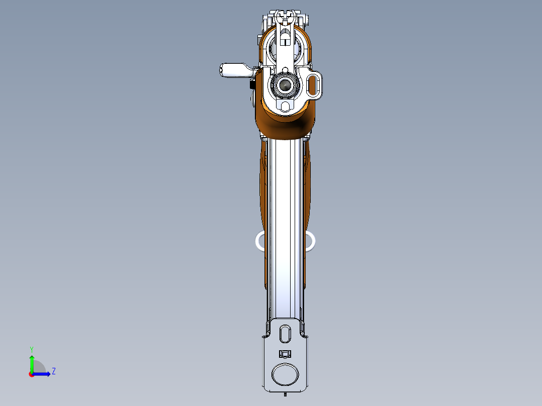 手枪左轮冲锋枪老式狙击步枪设计3D图纸AK-47 (Type3)- STP IGS左视图