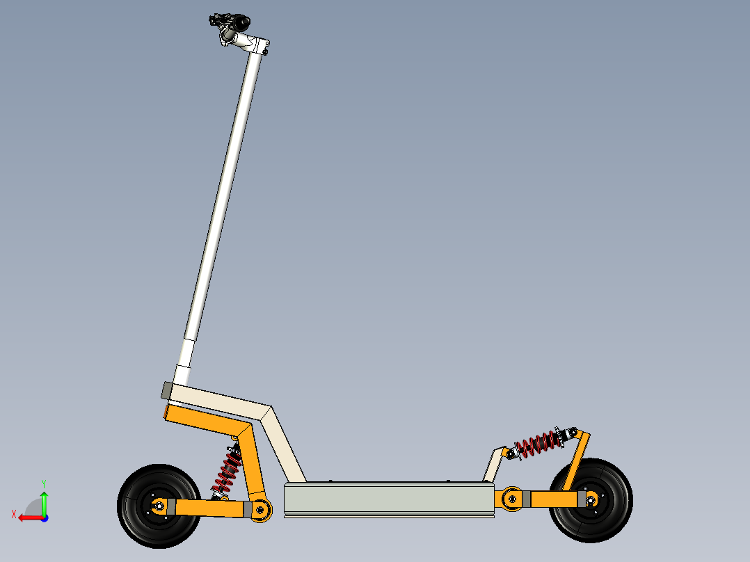 电动滑板车后视图