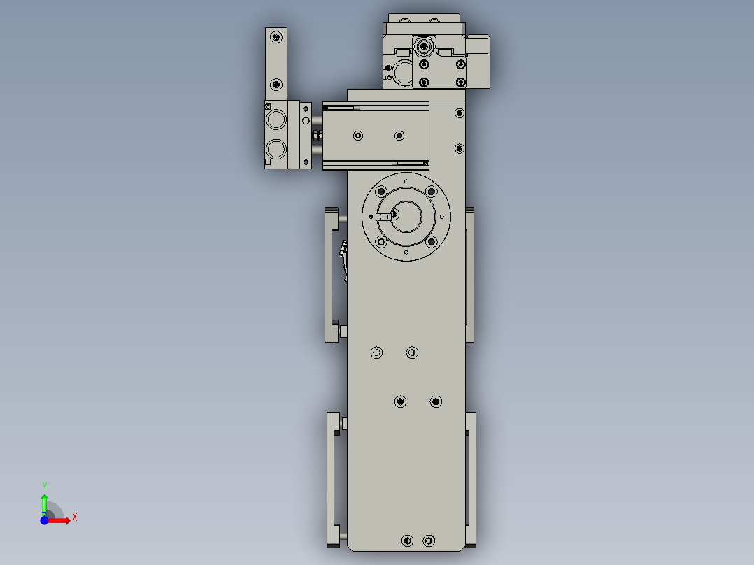 1米机器人抓取机构总成前视图