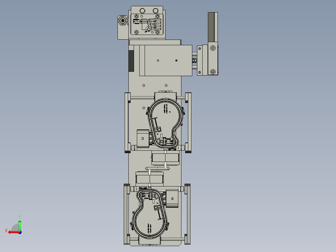 1米机器人抓取机构总成后视图