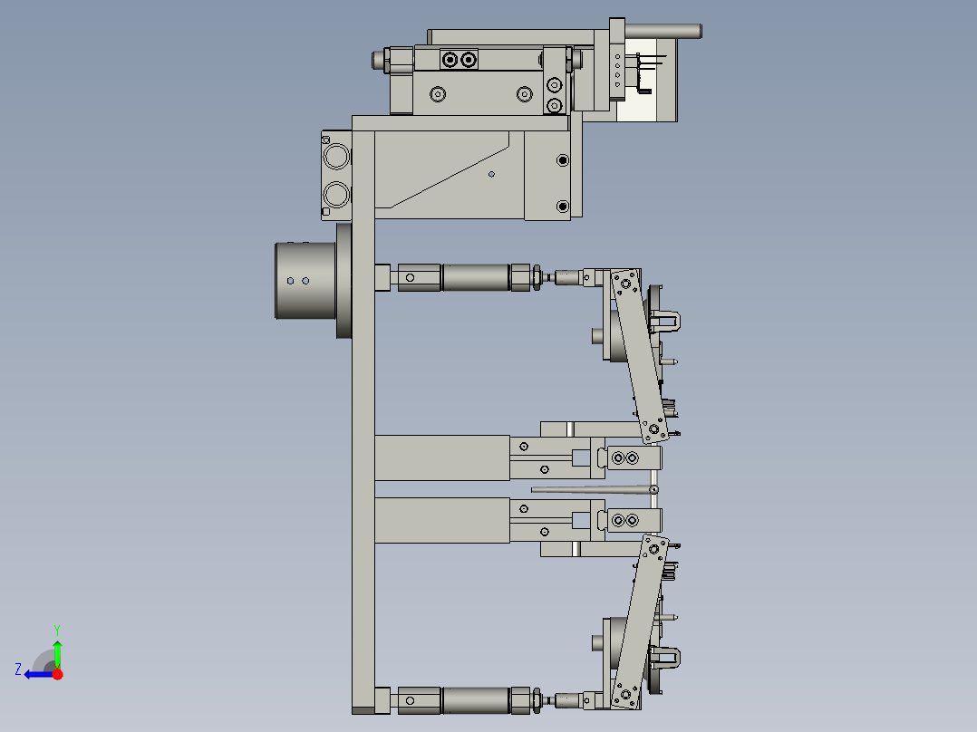 1米机器人抓取机构总成右视图