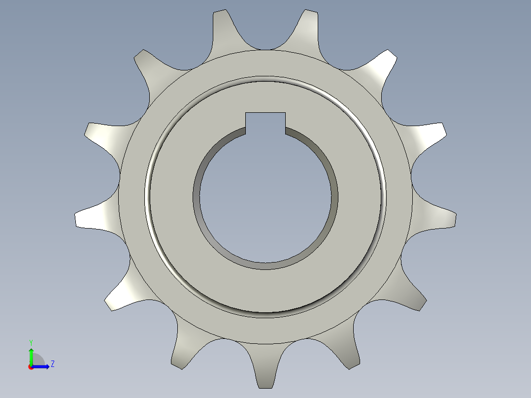 08B链轮13Z左视图