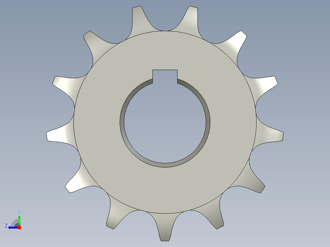 08B链轮13Z右视图