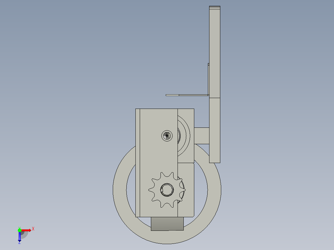 存储区手动调整总成俯视图