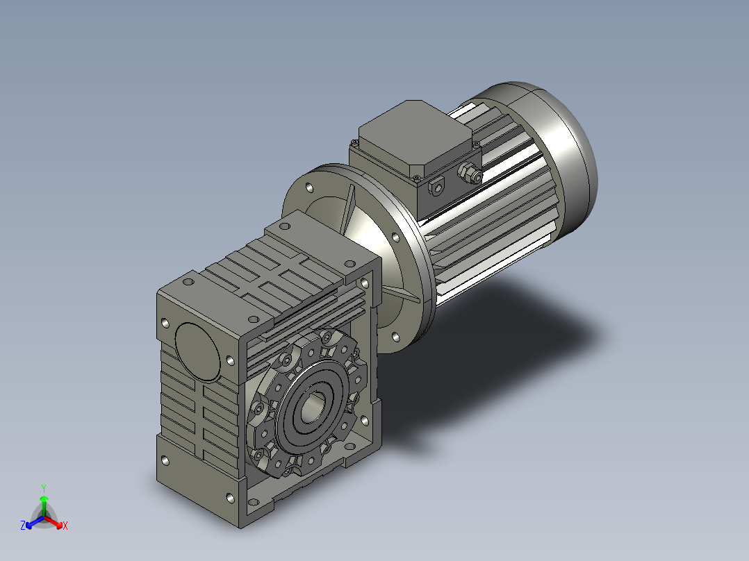 减速电机NMRV110-30-112B5-4KW主视图