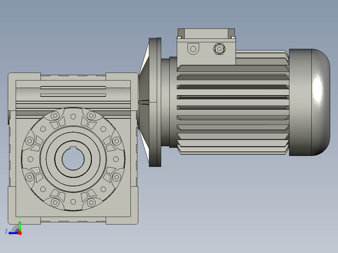 减速电机NMRV110-30-112B5-4KW右视图
