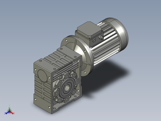 减速电机NMRV110-30-112B5-4KW正等轴测缩略图