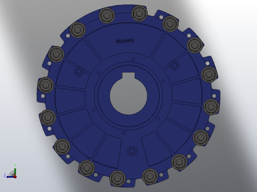 HSLP系统气动水冷盘式制动器_HSLP2404俯视缩略图
