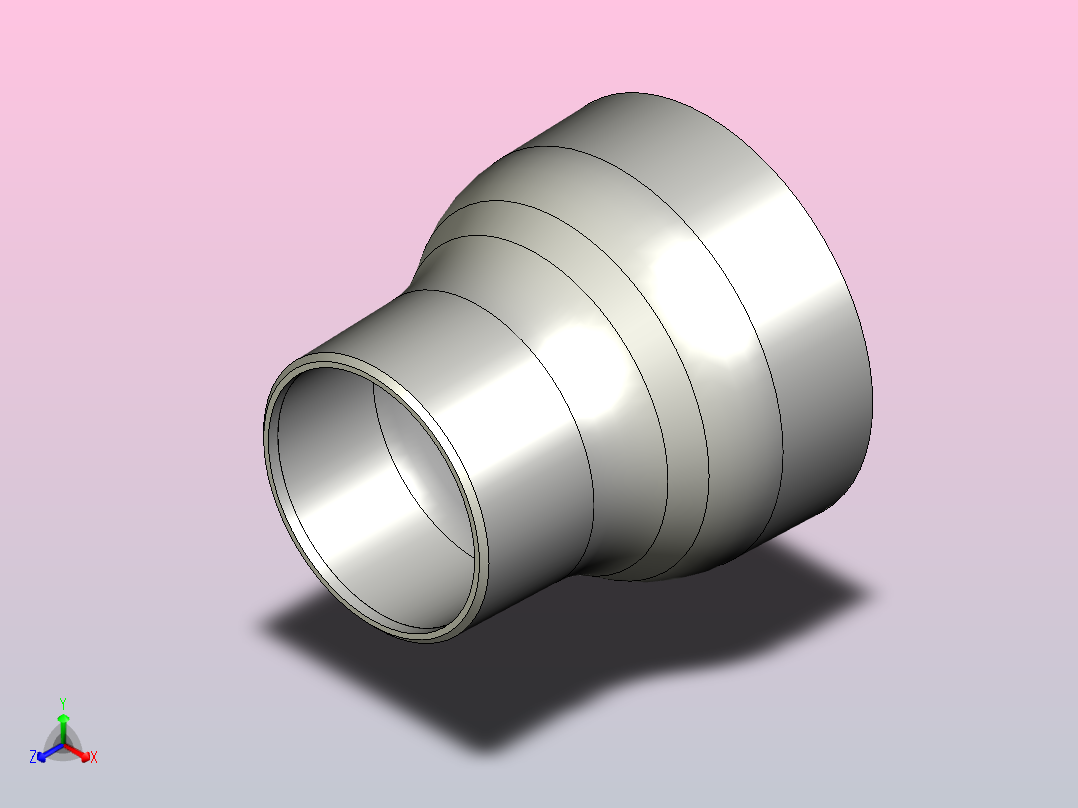 4 至3 集尘软管变径管正等轴测图
