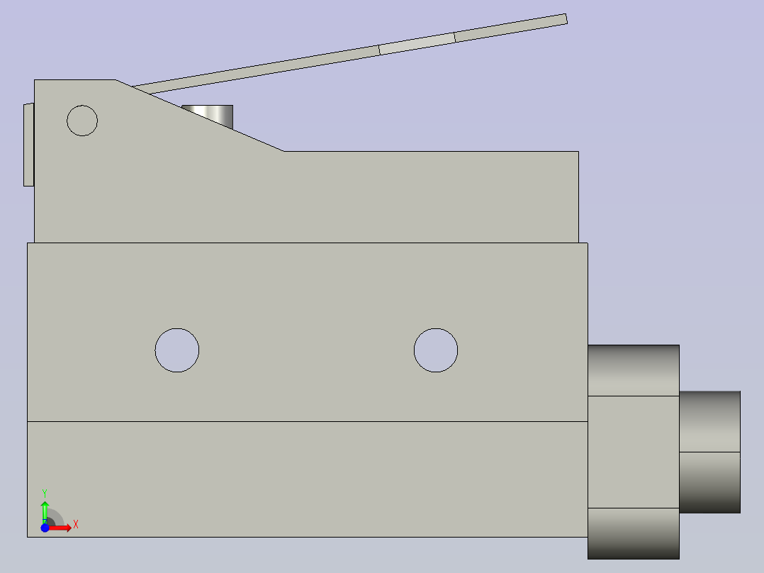 D4MC_1020欧姆龙微动开关前视图