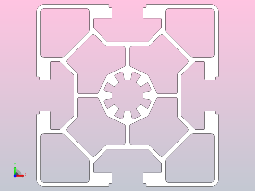 澳宏铝型材_工业铝型材6060轻型欧标前视缩略图