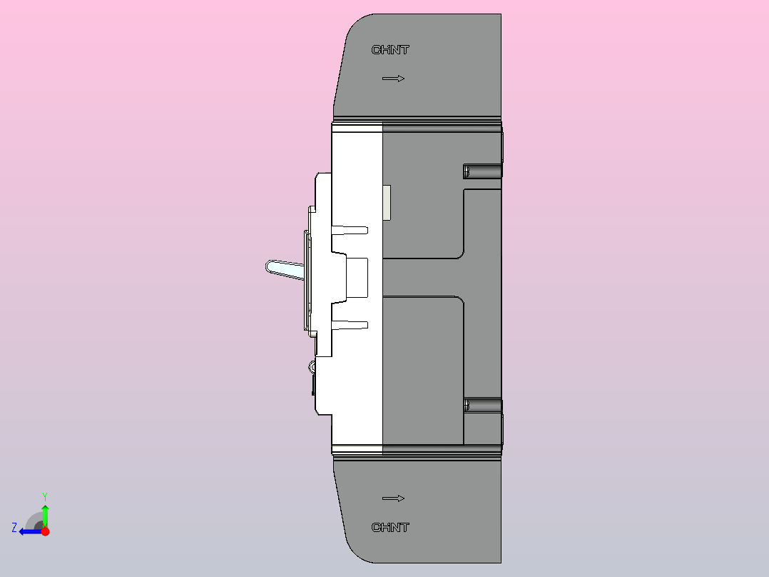 NM5S-125Q 3P高级型塑料外壳式断路器三维模型202209右视图