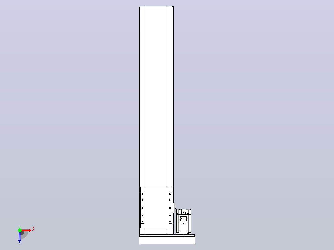 滚珠丝杠直线轴带导轨全封闭TPA-HCR-175D-2510C-L900-MR-C-P75-N3俯视图