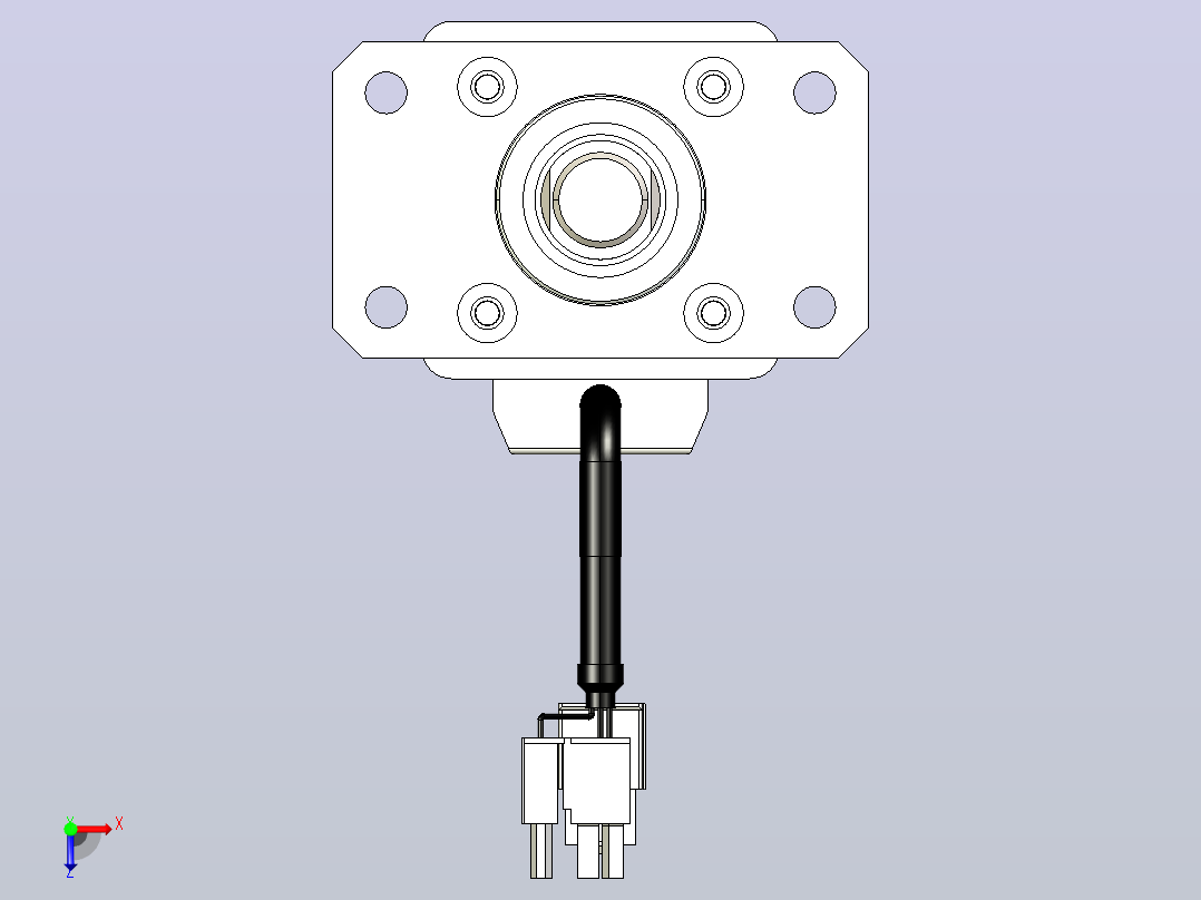 轻载电动缸TPA-ESR40-1210C-L350-M-FA-W-P40-C3俯视图