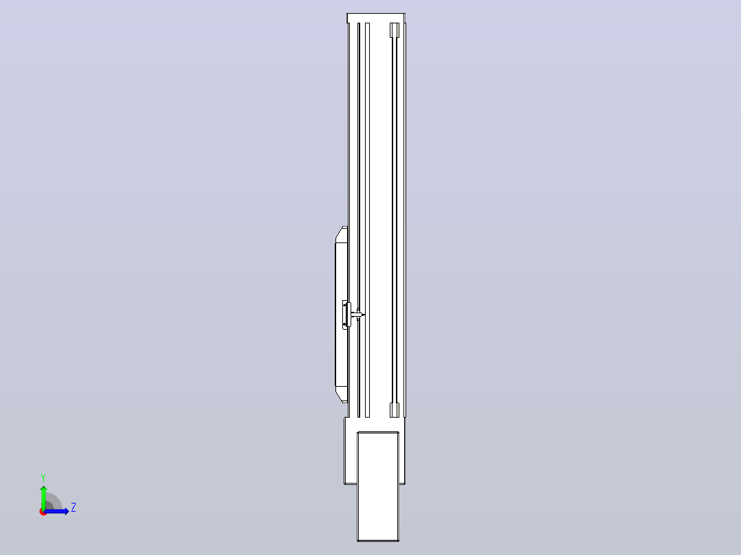 伺服电机集成皮带传动直线执行器TPA-OCB-140-256-L250-MR-P75-N3左视图