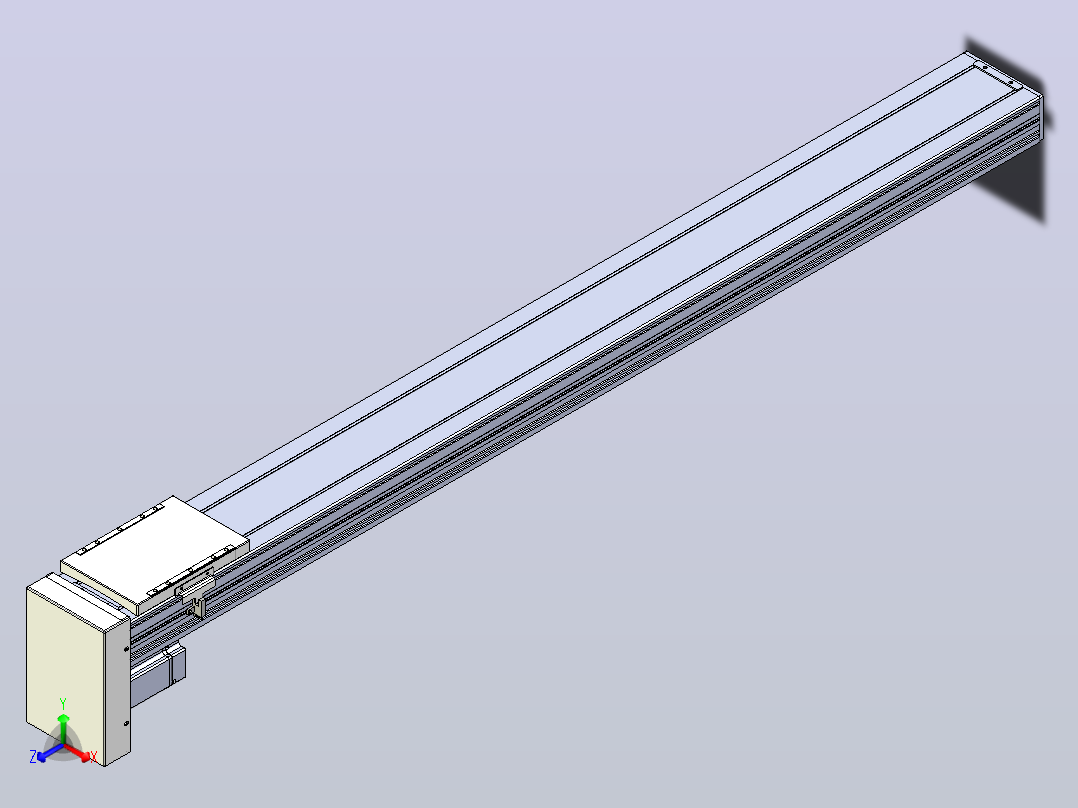 滚珠丝杠直线轴带导轨全封闭TPA-HCR-120D-1610C-L1200-MP-Y-P40-N3主视图