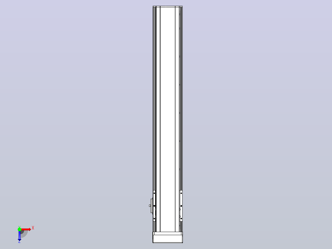 日规模组半封闭丝杆TPA-HNR-105D-1610C-L600-MP-Y-P40-N3俯视图