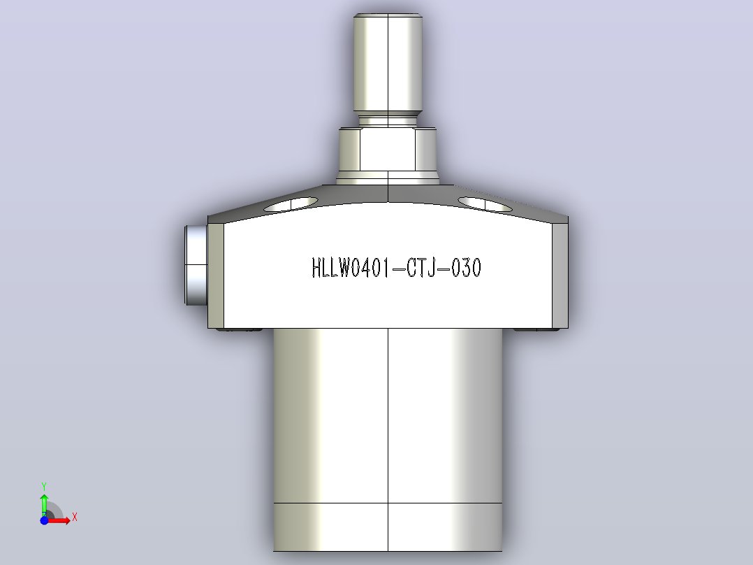 HLLW0401-CTJ-030气检拉式夹紧器前视图