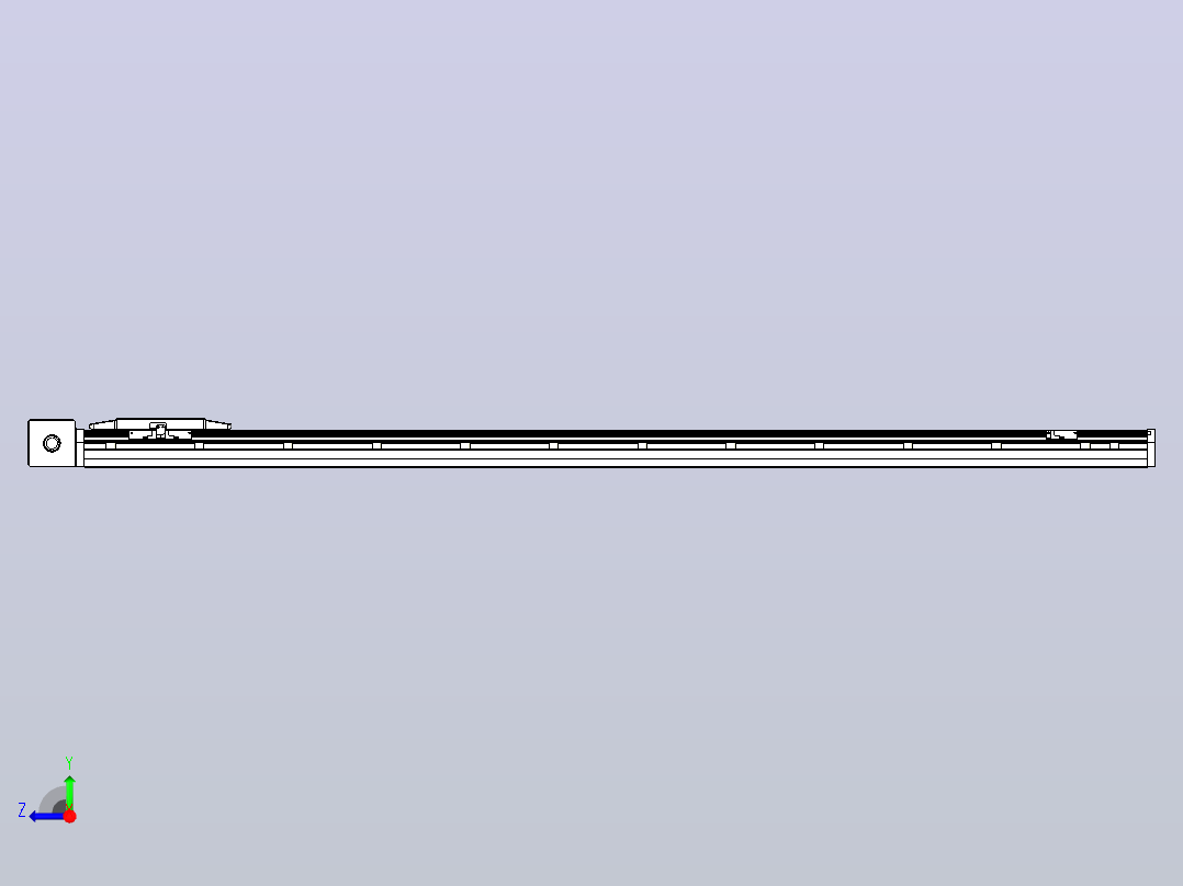 机器人皮带驱动直线轴TPA-GCB-150-P80-L1500-DR-M75-N3右视图