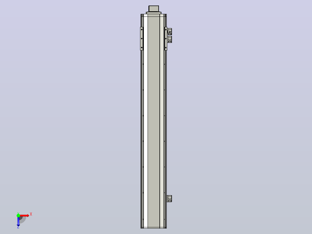 MT100BS半封闭丝杆滑台[MT100BS.L#.650.BM.P20.C3]俯视图