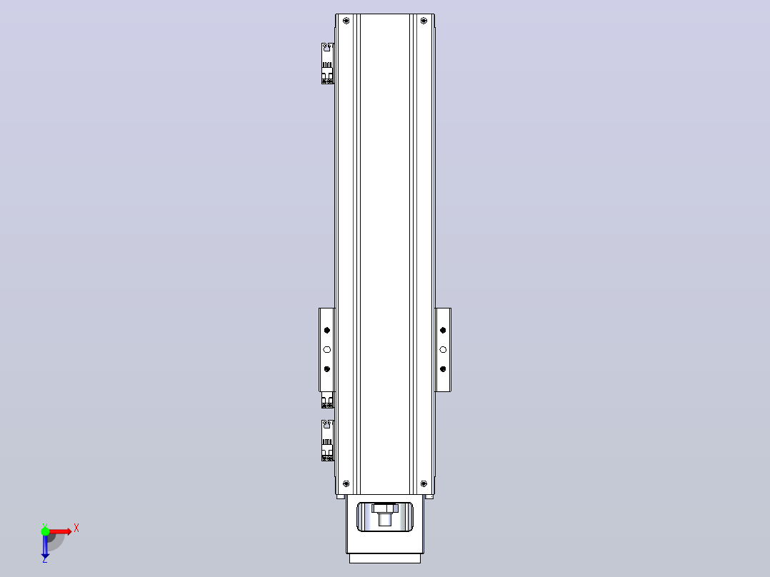 线性模块铝制底座TPA-KNR-130E-2525C-L400A1-M-H75-N3俯视图