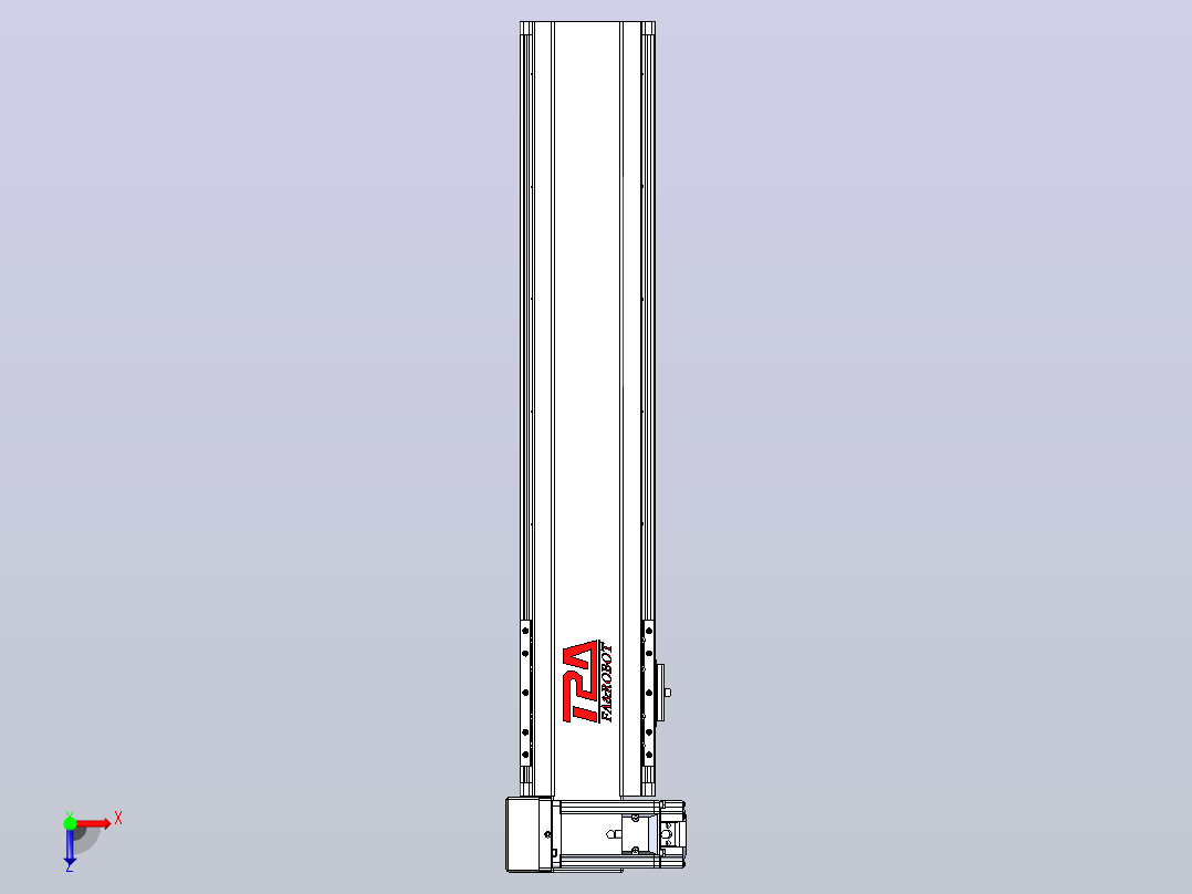 皮带直线轴半封闭可选导轨TPA-HNB-120D-110-L450-LU-Y-P40-N3俯视图