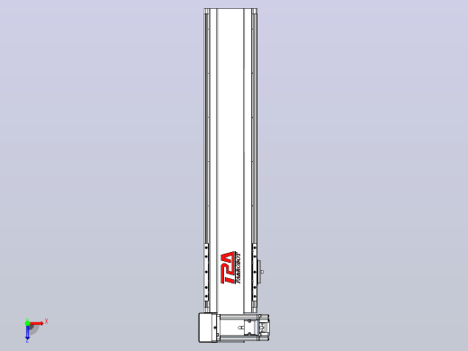皮带直线轴半封闭可选导轨TPA-HNB-120D-110-L450-LU-Y-P40-N3俯视缩略图