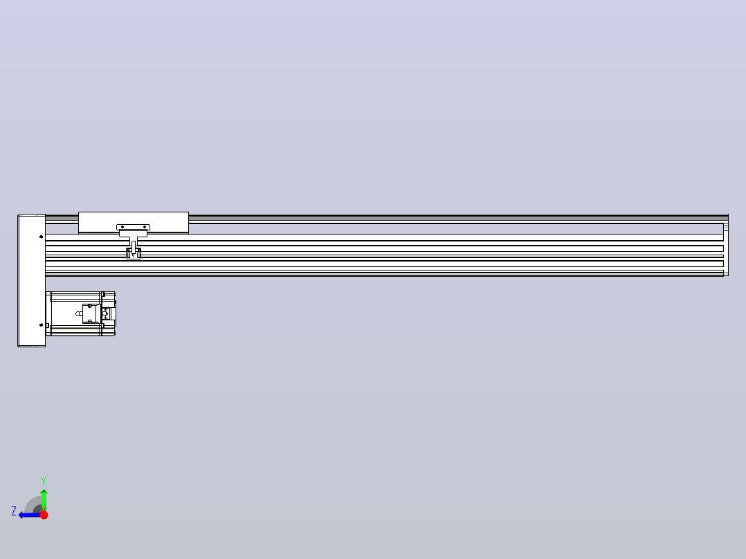 日规模组半封闭丝杆TPA-HNR-202D-2510C-L900-MP-Y-P75-N3右视图