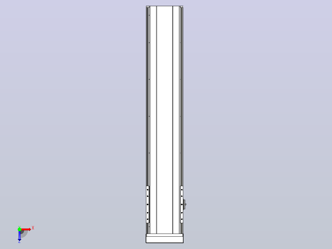 日规模组半封闭丝杆TPA-HNR-202D-2510C-L900-MP-Y-P75-N3俯视图