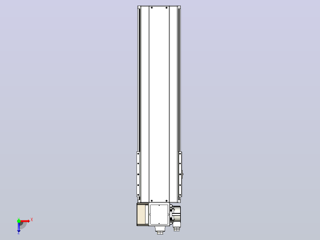 皮带直线轴半封闭可选导轨TPA-HNB-220D-176-L550-LP-Y-P1K-N3俯视图