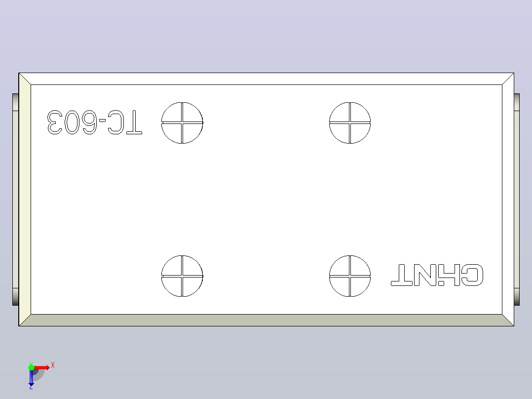TC-603接线端子三维模型202012俯视图